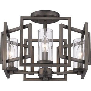 Marco 4 Light 16 inch Gunmetal Bronze Flush Mount Ceiling Light